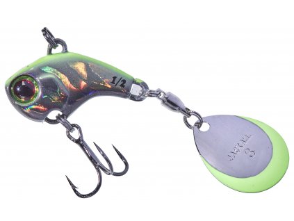 Tail Spinner Illex Deracoup 3/40Z 32mm 21g Silver Chartreuse Back