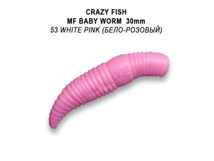 Gumová nástraha Crazy Fish Trout Baby Worm MF Floating 30mm 53 - Sýr (12ks)