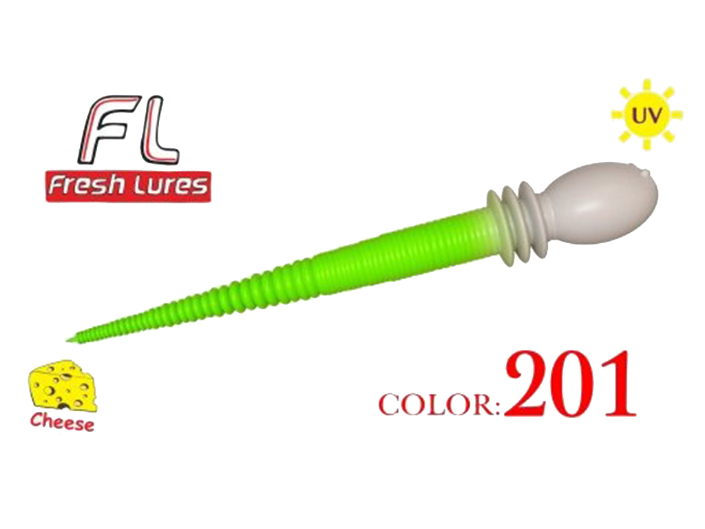 FreshLures Gumová nástraha Fresh Lures Kasper 2.4" #201 UV (10ks)
