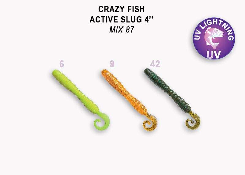Crazy Fish Active Slug 10 cm barva mix M87