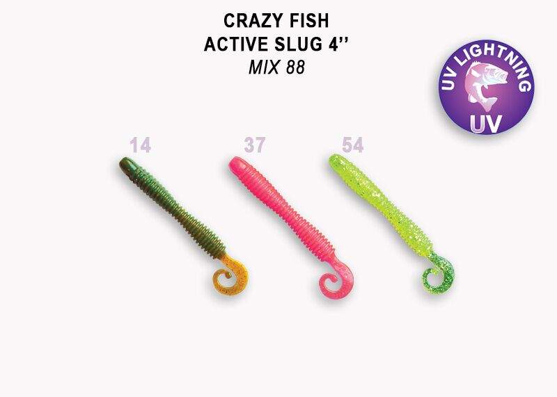 Crazy Fish Active Slug 10 cm barva mix 88