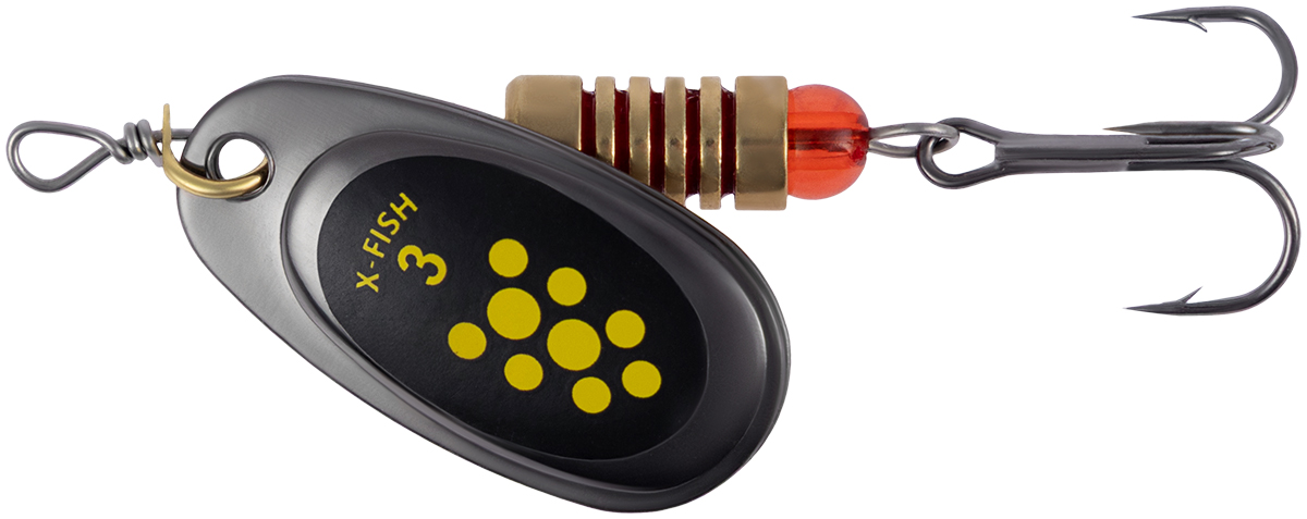 Rotační třpytka X-Fish Dark Side №3 6g Nikel black lime