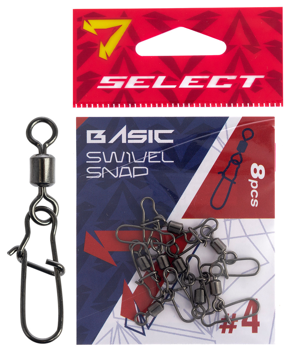 Obratlík s karabinkou Select Basic Swivel Snap Vel.4 (8ks)