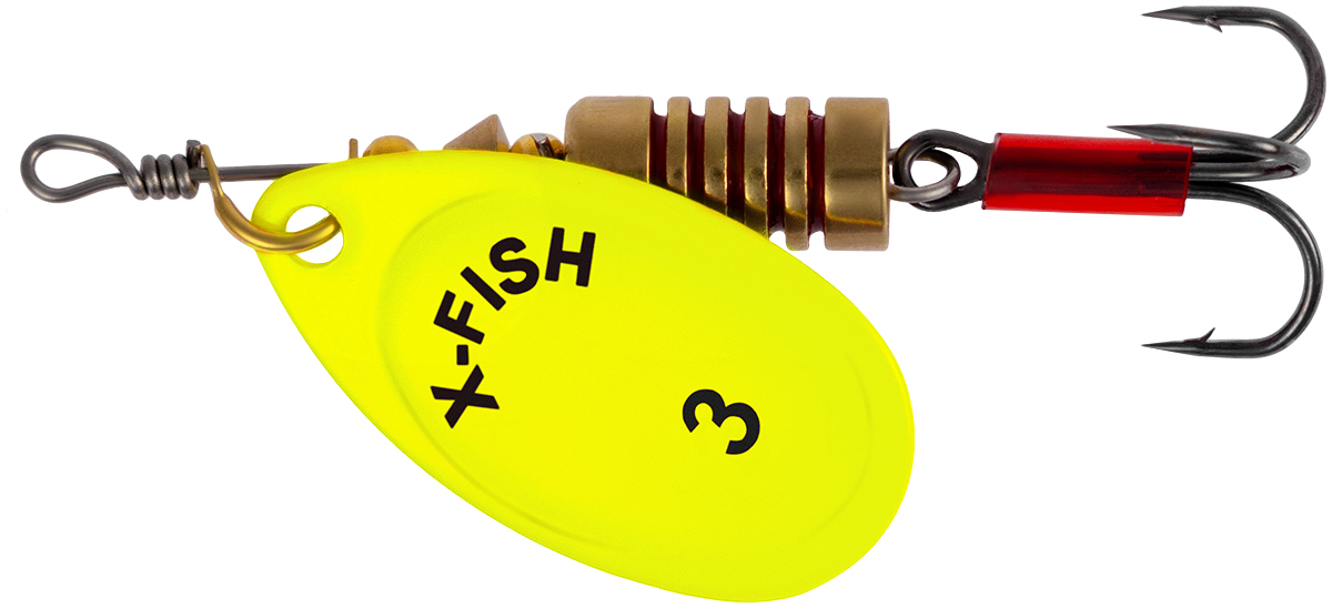 Rotační třpytka X-Fish Stark №3 6g Nikel UV lime