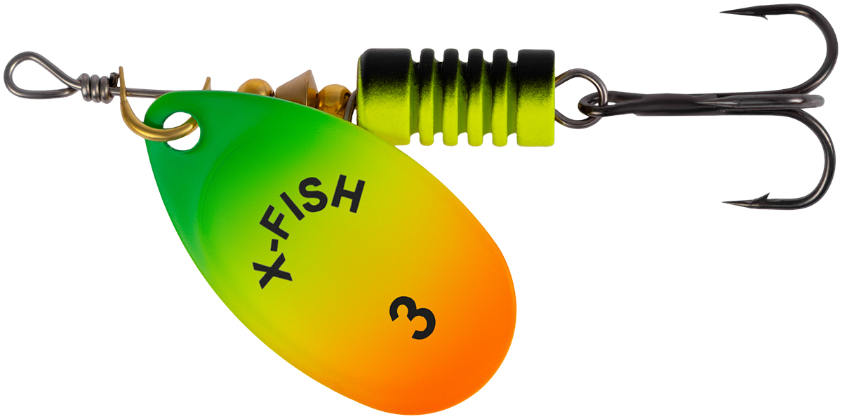 Rotační třpytka X-Fish Stark №3 7.5g Fire tiger