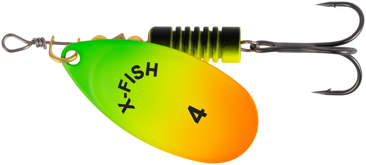 Rotační třpytka X-Fish Stark №4 9.5g Fire tiger