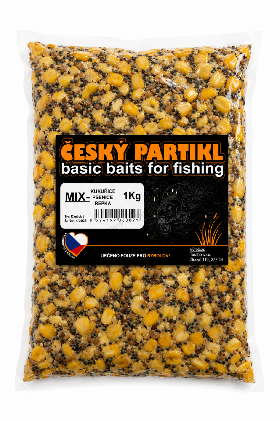Vařený partikl Český Partikl Mix kukuřice, pšenice, řepka 3 kg