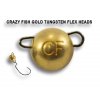 Wolframová čeburaška Crazy Fish Tungsten Flex Head 10g (2ks) Gold