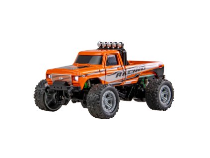RC mini monster truck Die Cast 1:64 oranžový