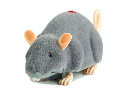 eng pl Big RC Mouse Toy on Wheels Grey Make a Prank 3374 5