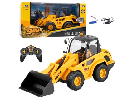 eng pl Backhoe Loader Bulldozer Remote Control RC Huina 1 24 22745 1