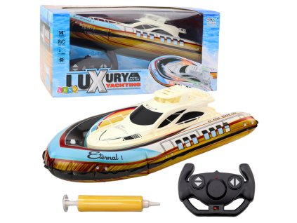 eng pl Luxury Yacht Boat Inflatable Remote Controlled RC LED Lights 22938 1