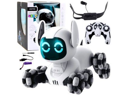 eng pl TOOBY Robot Dog Remote Controlled RC 360 Lights Sounds Black and White 27915 1