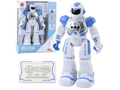 SMART BOT – interaktivní vzdělávací RC robot s mluvením, tancem a programováním - modrý