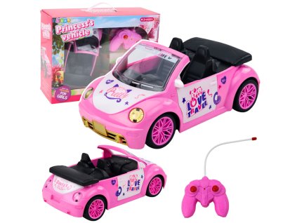 RC auto - růžový princeznovský kabriolet