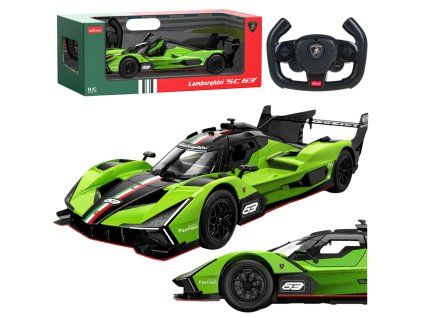 RC auto 1:14 Lamborghini SC63 Rastar zelené – LED, 2 rychlosti