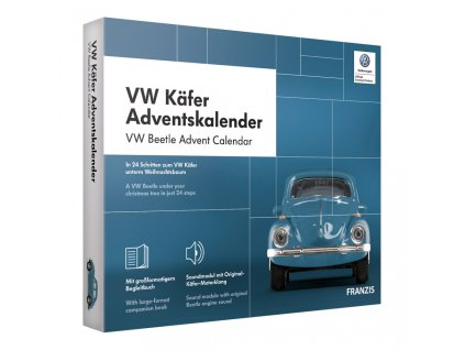 Franzis adventní kalendář VW Brouk se zvukem modrý 1:43