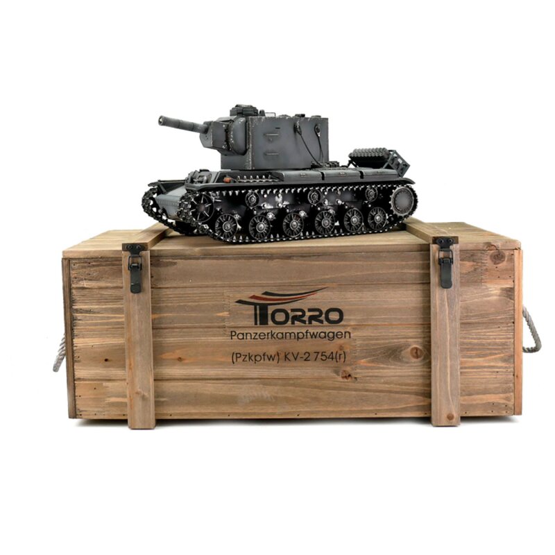 TORRO RC tank 1:16 KV-2 754šedý (BB, PROFI kovový model)