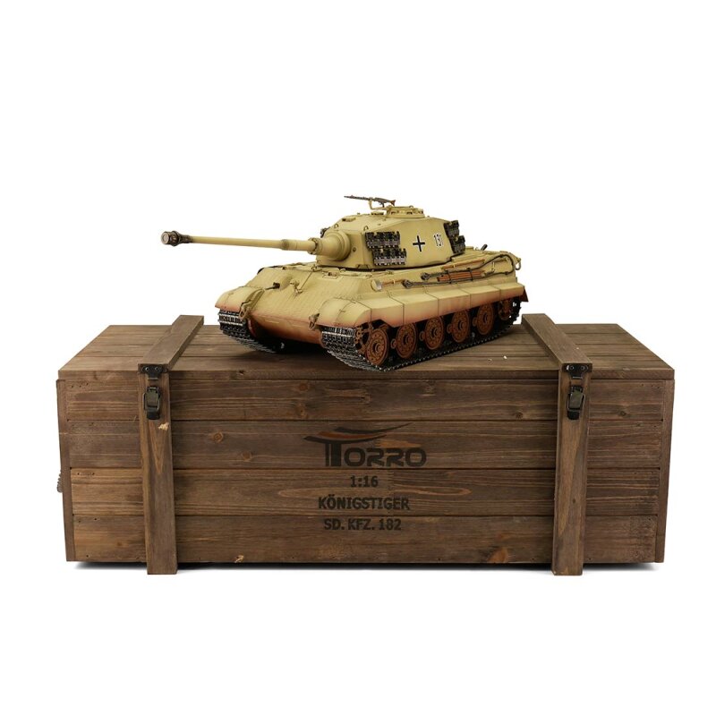 TORRO RC tank 1:16 Tiger II pískový (BB, PROFI kovový model)