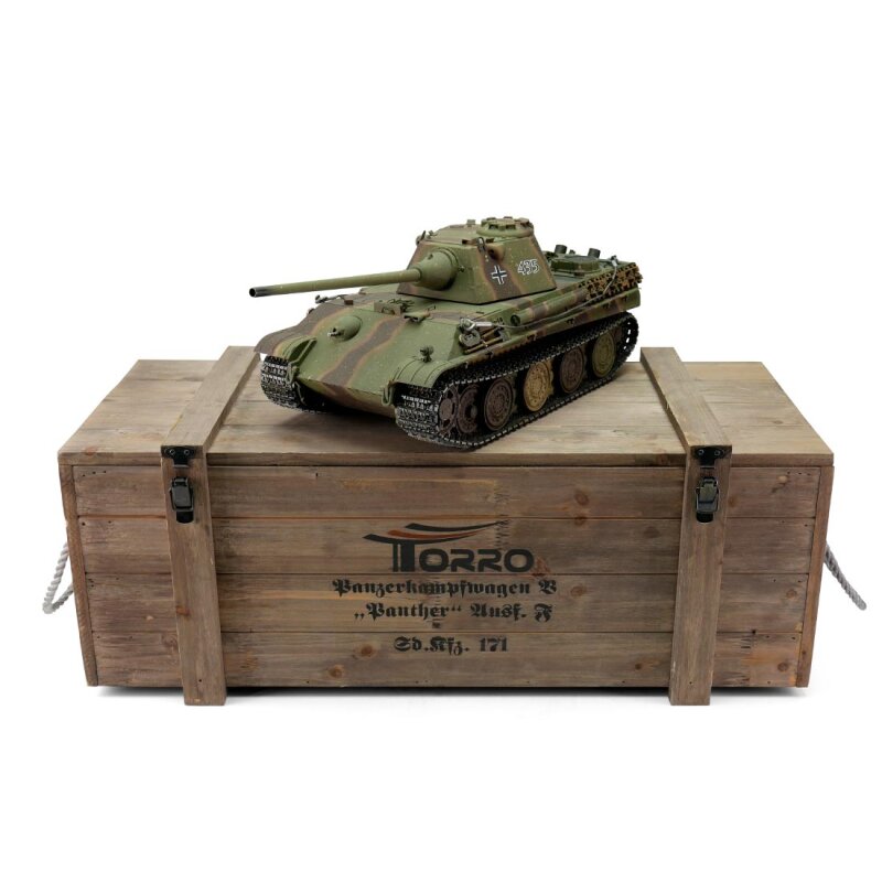TORRO RC tank 1:16 Panther F kamufláž (BB, PROFI kovový model)
