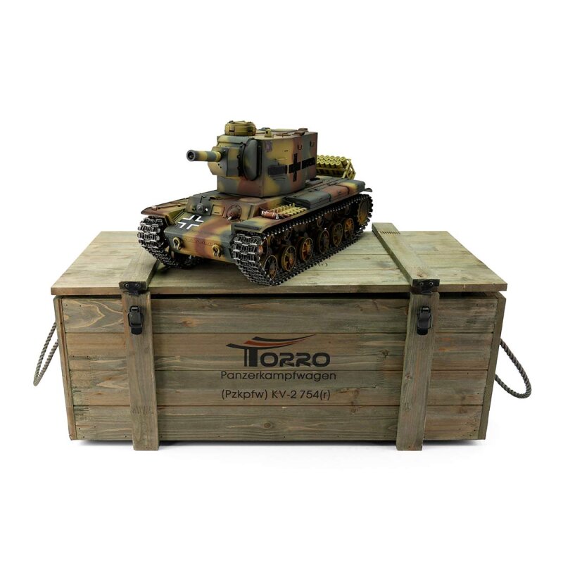 TORRO RC tank 1:16 KV-2 754kamufláž (BB, profi model, kouř z hlavně)