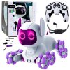 eng pl TOOBY Robot Dog Remote Controlled RC 360 Lights Sounds White and Purple 27914 1
