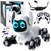 eng pl TOOBY Robot Dog Remote Controlled RC 360 Lights Sounds Black and White 27915 1