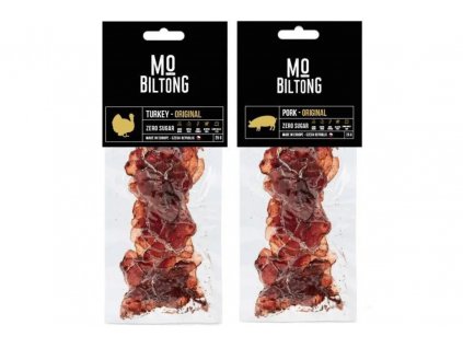 MO jerky - biltong sušené maso krutí a vepřový original