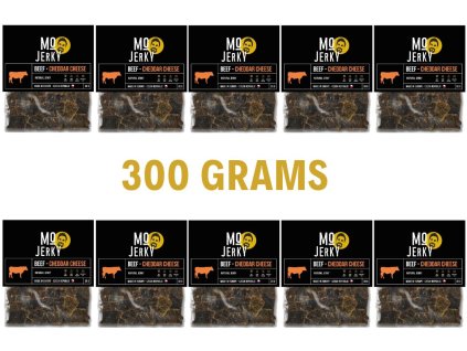 MO jerky sušené maso hovězí cheddar chesse 300 g