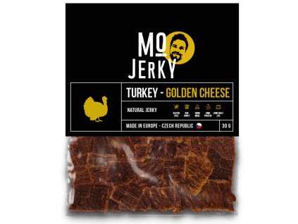MO jerky, krůtí jerky golden cheese, sušené maso