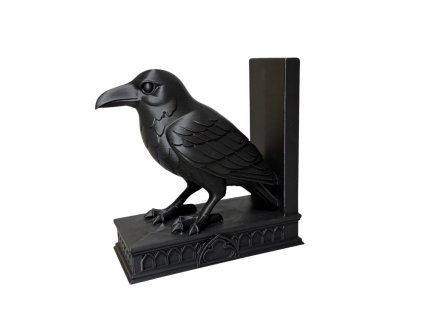 Můj  🖤 3D rohový havran do knihovničky – temně elegantní opora pro vaše knihy