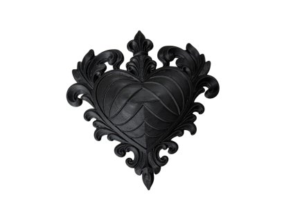 Moje 3D černé srdce do knihovničky / na zeď