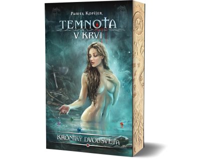 mockup knihy Temnota v krvi s 3D orizkou