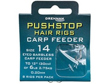 Drennan návazce Pushstop H'Rig Carp Feeder Barbless (Variant Drennan návazce Pushstop H'Rig Carp Feeder Barbless vel.16 / 6lb)
