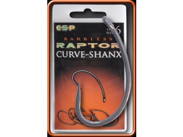 ESP háčky bez protihrotu Curve Shanx Barbless vel. 10