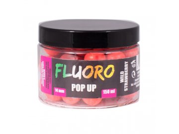 LK Baits Pop Up Fluoro Wild Strawberry 14mm 150 ml