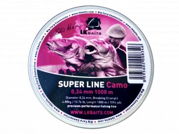 LK Baits vlasec Super Line Camo 0,33mm 750m