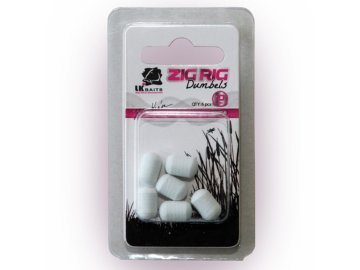 LK Baits ZIG RIG Dumbels Pop–Up – White