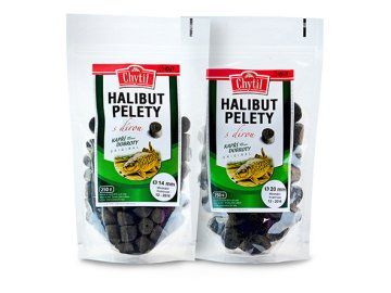 Halibut pelety s dírou 250 g (Průměr 14 mm)