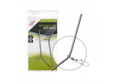 Průjezd zahnutý s karabinkou, 2 ks (Varianta 70 mm)