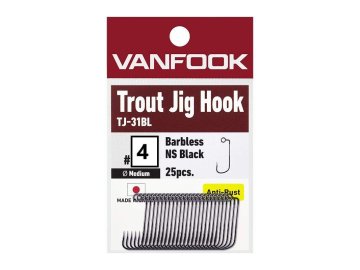 Vanfook Trout Jig hooks TJ-31BL, balení 25ks (Varianta Vanfook Trout Jig hooks TJ-31BL vel. 4, balení 25ks)