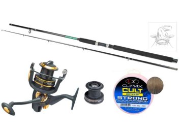 Sumcový SET prut (100-300gr)+naviják kov.civ+šňůra (Varianta Sumcový SET prut (100-300gr)+naviják kov.civ+šňůra)