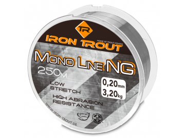 Iron Trout vlasec Mono NG 250 m/ šedá (Varianta Iron Trout vlasec Mono NG 250 m 0,18 mm, šedá)