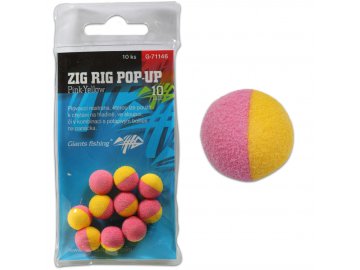 Giants fishing Pěnové plovoucí boilie Zig Rig Pop-Up pink-yellow