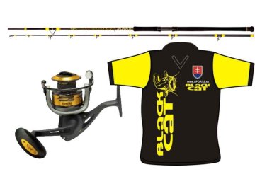 Sumcový profi set - Prut 2,7m + Naviják 100 + Dres (Varianta Prut + Naviják PRO + Dres velikost L)