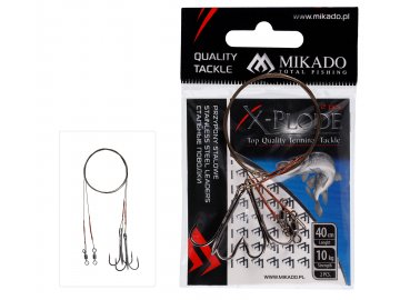 OCELOVÉ LANKO - BAL.2KS - ZBROJENÉ TROJHÁČKEM 40cm (Varianta Lanka XPLODE BROWN 40cm / 10kg bal.2ks - zbrojené trojháčkem)