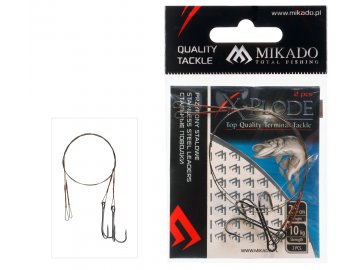 OCELOVÉ LANKO - BAL.2KS ZBROJENÉ DVOJHÁČKEM (Varianta Lanka XPLODE BROWN 25cm / 10kg bal.2ks zbrojené dvojháčkem)