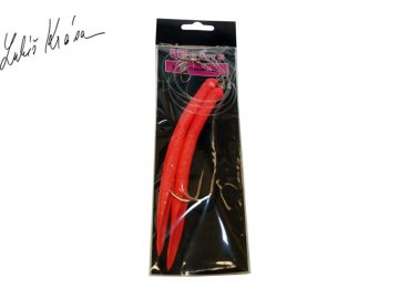 LK Baits návazec na tresky 12/0 14cm Glitter Lumino Red Lihgt/Světle Červený