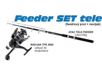 Akce Method Feeder - rybářský prut s navijákem (Varianta Akce Method Feeder - rybářský prut s navijákem, Počet dílů 7+3)