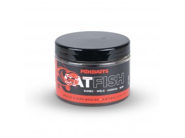 Catfish sumec řada - 30x25mm boilie v dipu 500ml (Varianta Catfish sumec řada - Játra Halibut 30x25mm boilie v dipu 500ml)